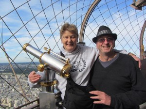 Margaretandrussell-5211 Margaret and I up the Eiffel Tower on our first day in Paris